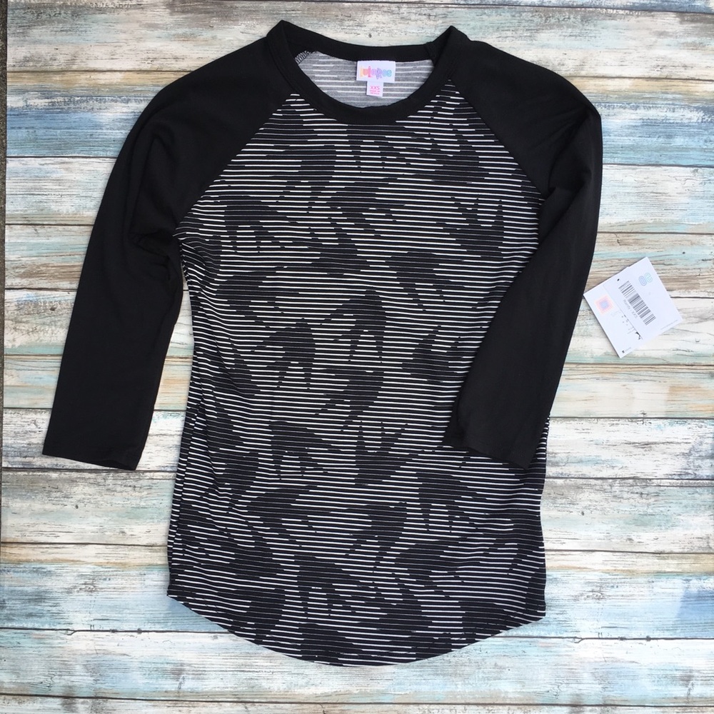 LuLaRoe Randy, stripes and sparrows, size XXSmall